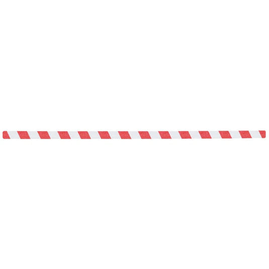 Skridsikker Tape - Advarende-Roed/Hvid-Ark 25x1000mm - pakke a´10 stk.-R13 (Korn 60)