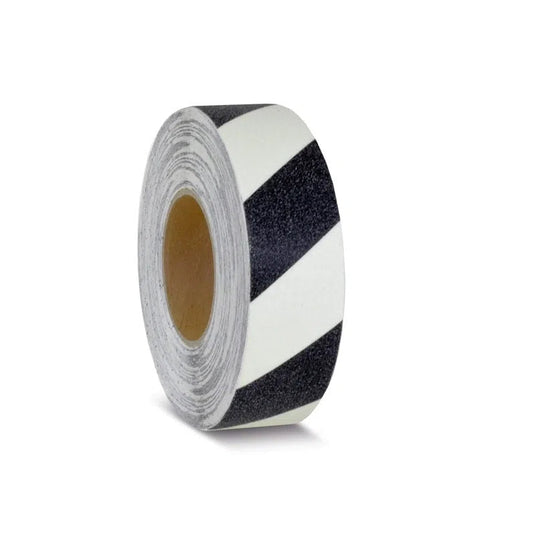 Skridsikker Tape - Selvlysende-Selvlysende/Sort-Rulle 50mm x 18.3 meter.-R13 (Korn 60)